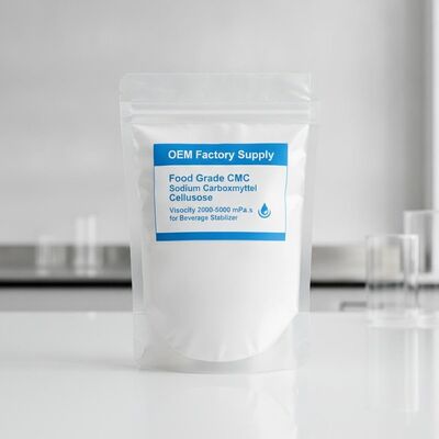 Kalite OEM Factory Supply Food Grade CMC Sodium Carboxymethyl Cellulose Viscosity 2000-5000 mPa.s for Beverage Stabilizer fabrika